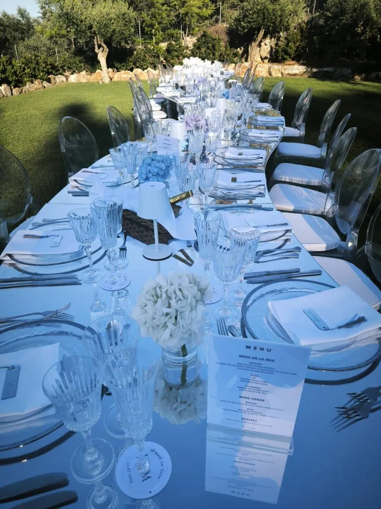 Wedding and private dining table in Chania Crete
